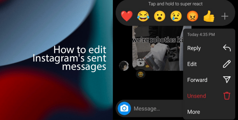 Edit Instagram sent messages