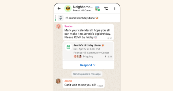 WhatsApp makes event planning easier with new group chat feature
