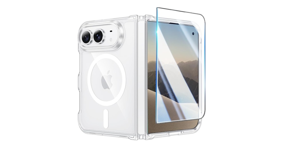 FNTCASE clear case for iPhone Duo with screen protector