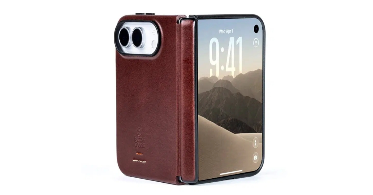 Burton Goods Heritage leather case for iPhone Duo in Mahogany