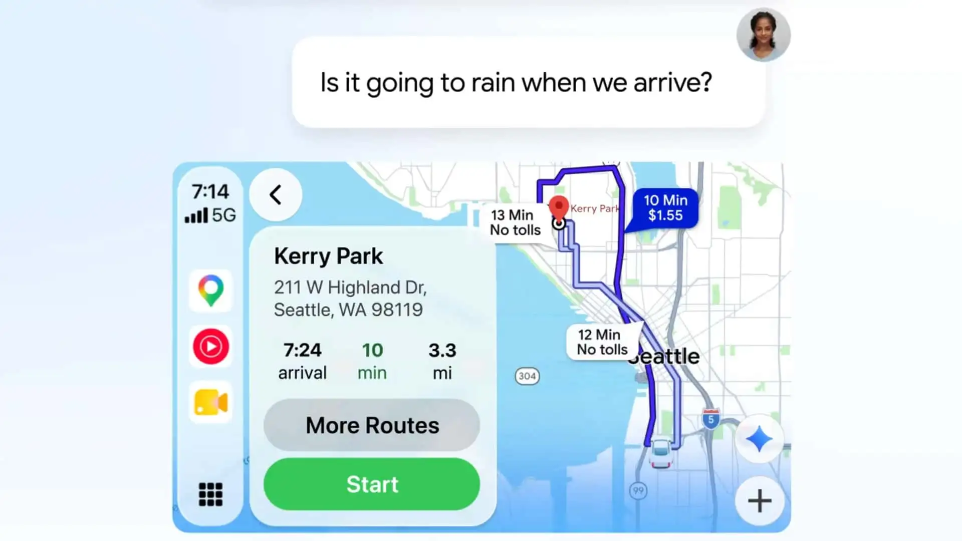 Google Maps on Apple CarPlay Gets Gemini for Navigation 3 Google Gemini CarPlay
