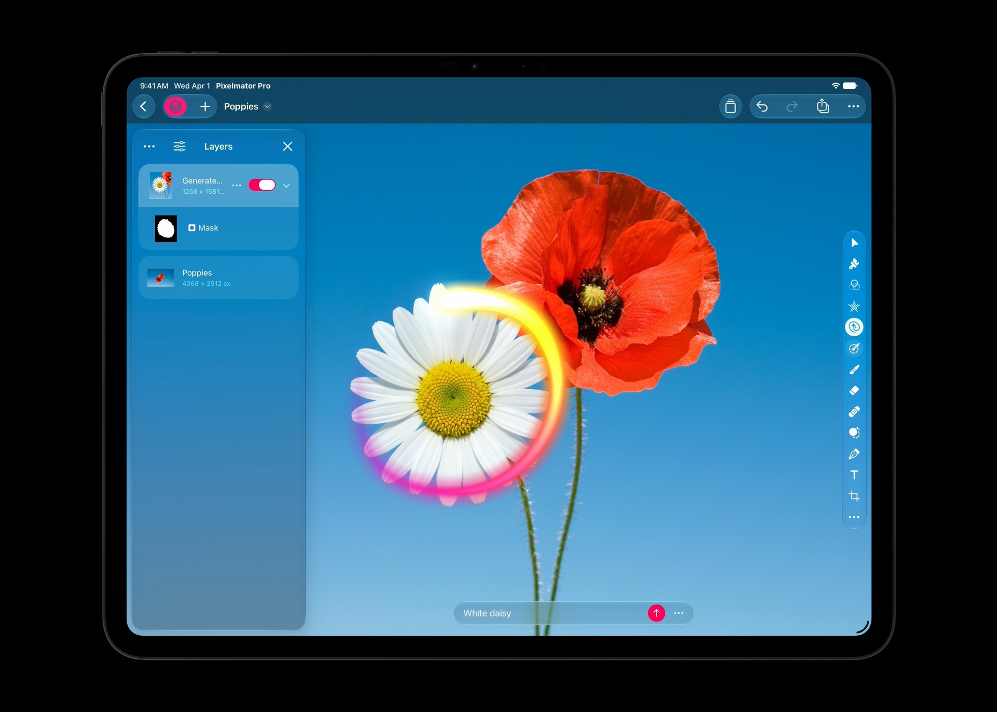 Generate Fill in Pixelmator Pro on iPad