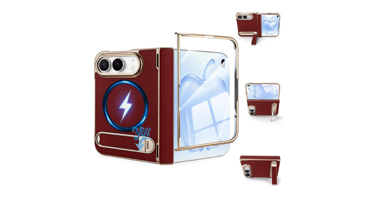 AntoFlash genuine leather case for iPhone Duo in red
