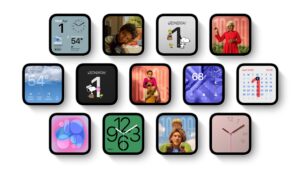 Apple HomeView displays showing a collection of faces