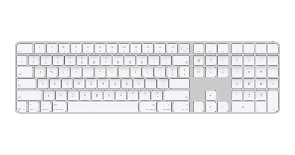 Apple Magic Keyboard with Touch ID and Numeric Keypad for the M6 Mac mini