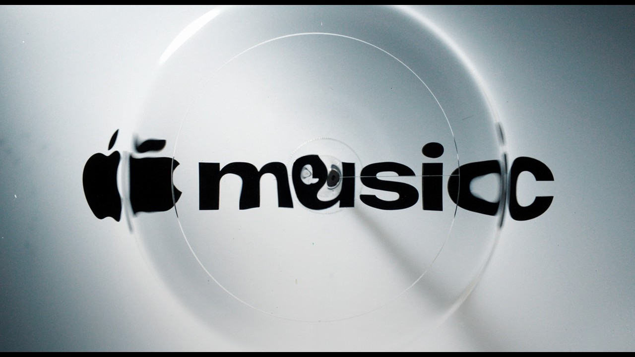 Apple Music Made by Sound film showing the new Apple Music logo shaped in liquid