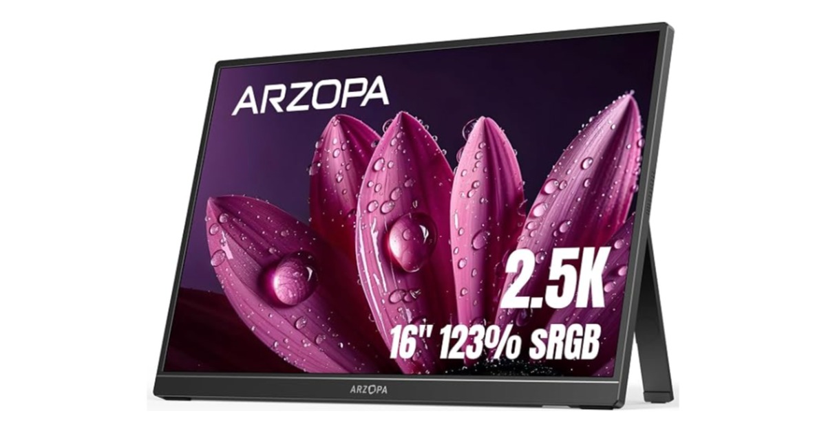 ARZOPA Z1RC 2.5K portable monitor for the M6 Mac mini