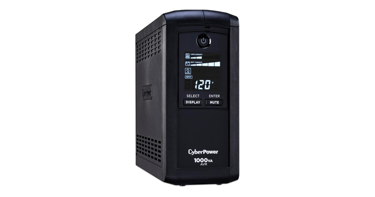CyberPower CP1000AVRLCD UPS battery backup for the M6 Mac mini