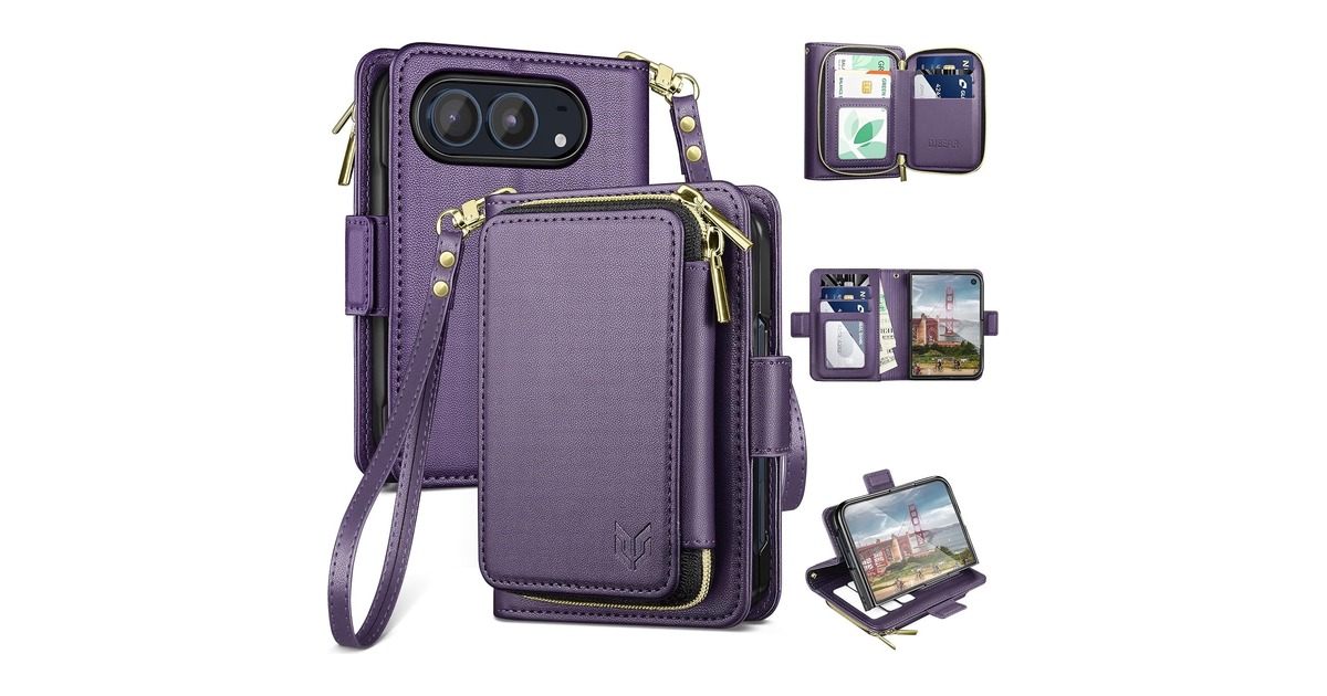 DJBEAR zipper wallet case for iPhone Duo