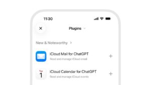 iCloud Mail and Calendar plugins are available in ChatGPT