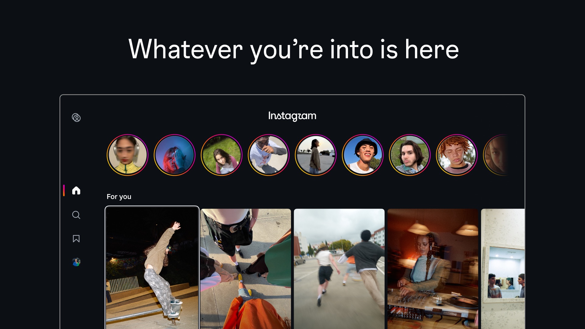 Instagram app on Apple TV, second screenshot from the App Store listing