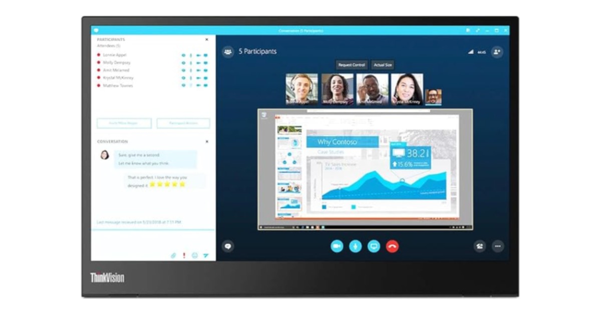 Lenovo ThinkVision M14 portable monitor for the M6 Mac mini