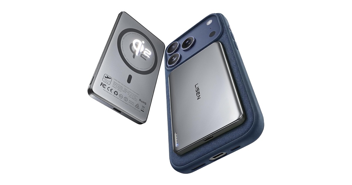 LISEN 5000mAh ultra-slim magnetic power bank for iPhone 18 Pro