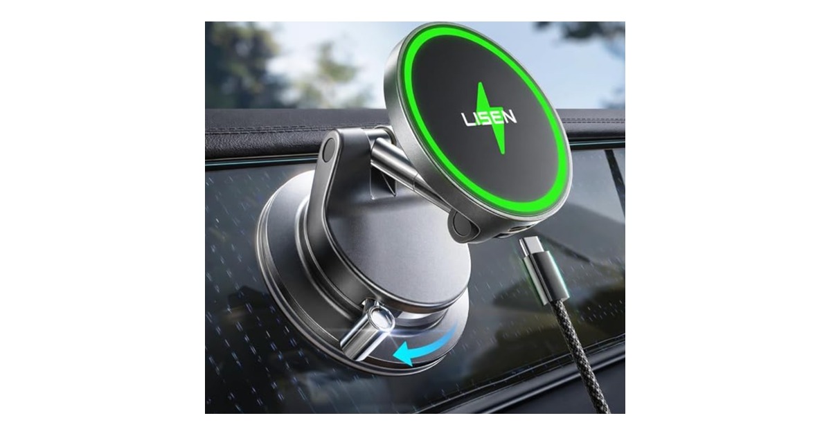 LISEN 15W vacuum suction MagSafe car charger