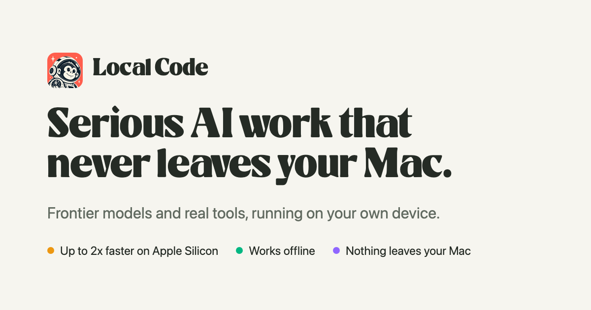 Local Code private AI agent for Mac