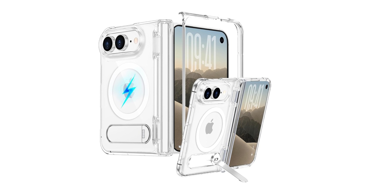 MOZOTER clear case with stand for iPhone Duo