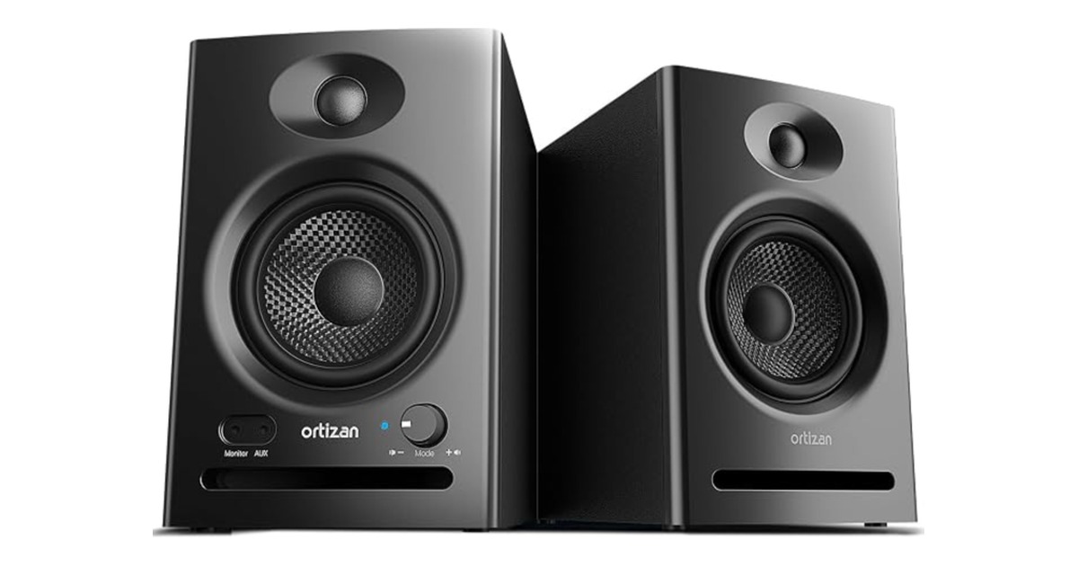 Ortizan C7 powered studio monitors for the M6 Mac mini