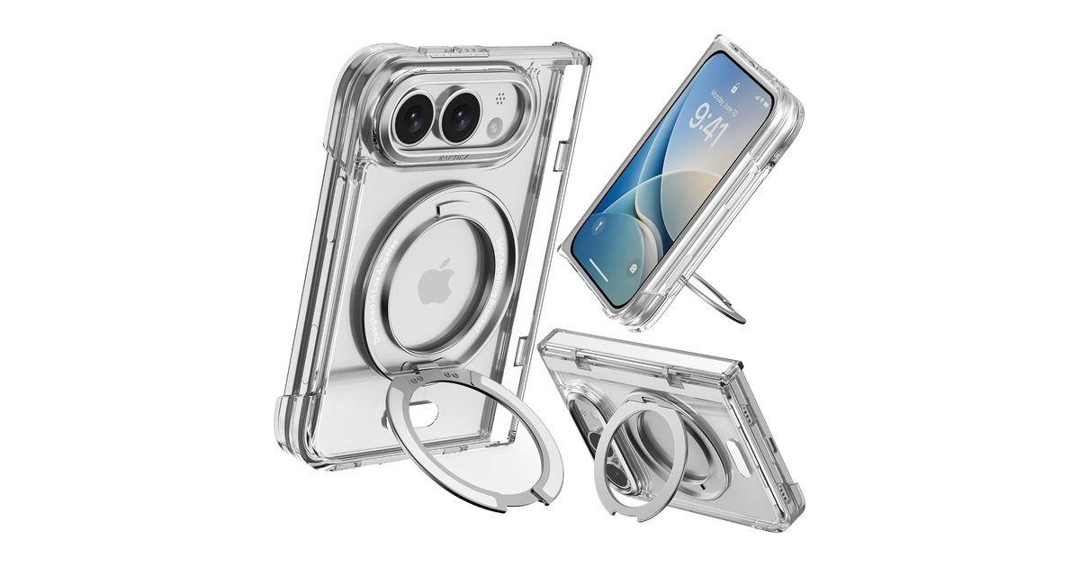 Raptic Crystal Clear case with stand for iPhone Duo