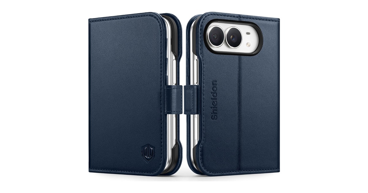 SHIELDON genuine leather wallet case for iPhone Duo