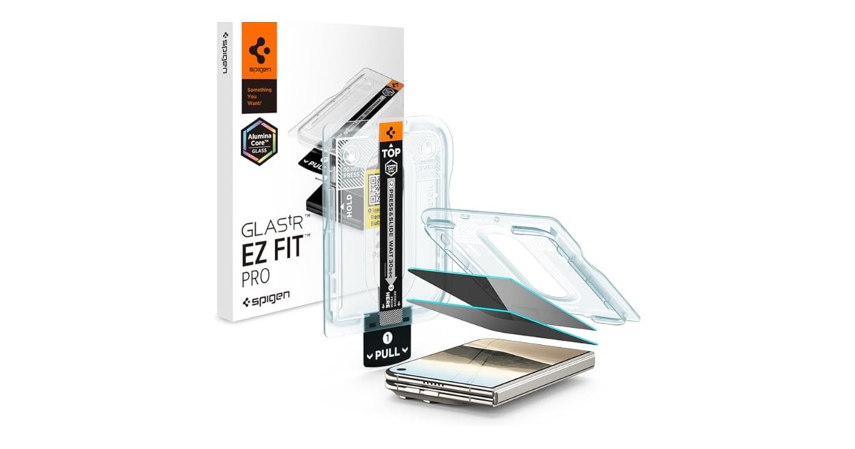 Spigen GlasTR EZ FIT Privacy screen protector for iPhone Duo