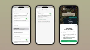 WhatsApp Is Building an In-App Browser for Any Link on iPhone 8 WhatsApp in-app browser feature on iPhone opening a link inside a chat