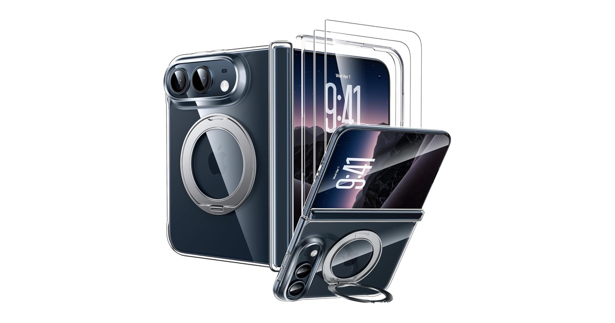 WSKEN clear case with ring stand for iPhone Duo