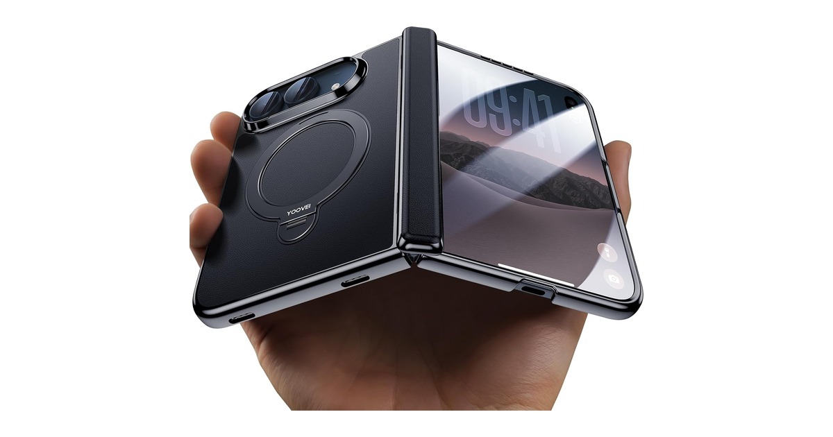 YOOVEI leather case with spin stand for iPhone Duo